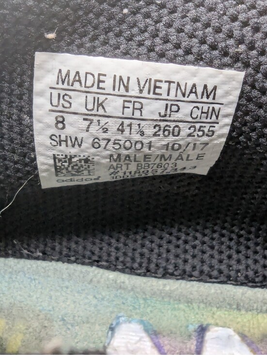 Mens Size 8 Adidas Pharrell Williams YOU NERD BB7603 Human Race NMD Black White main image 5